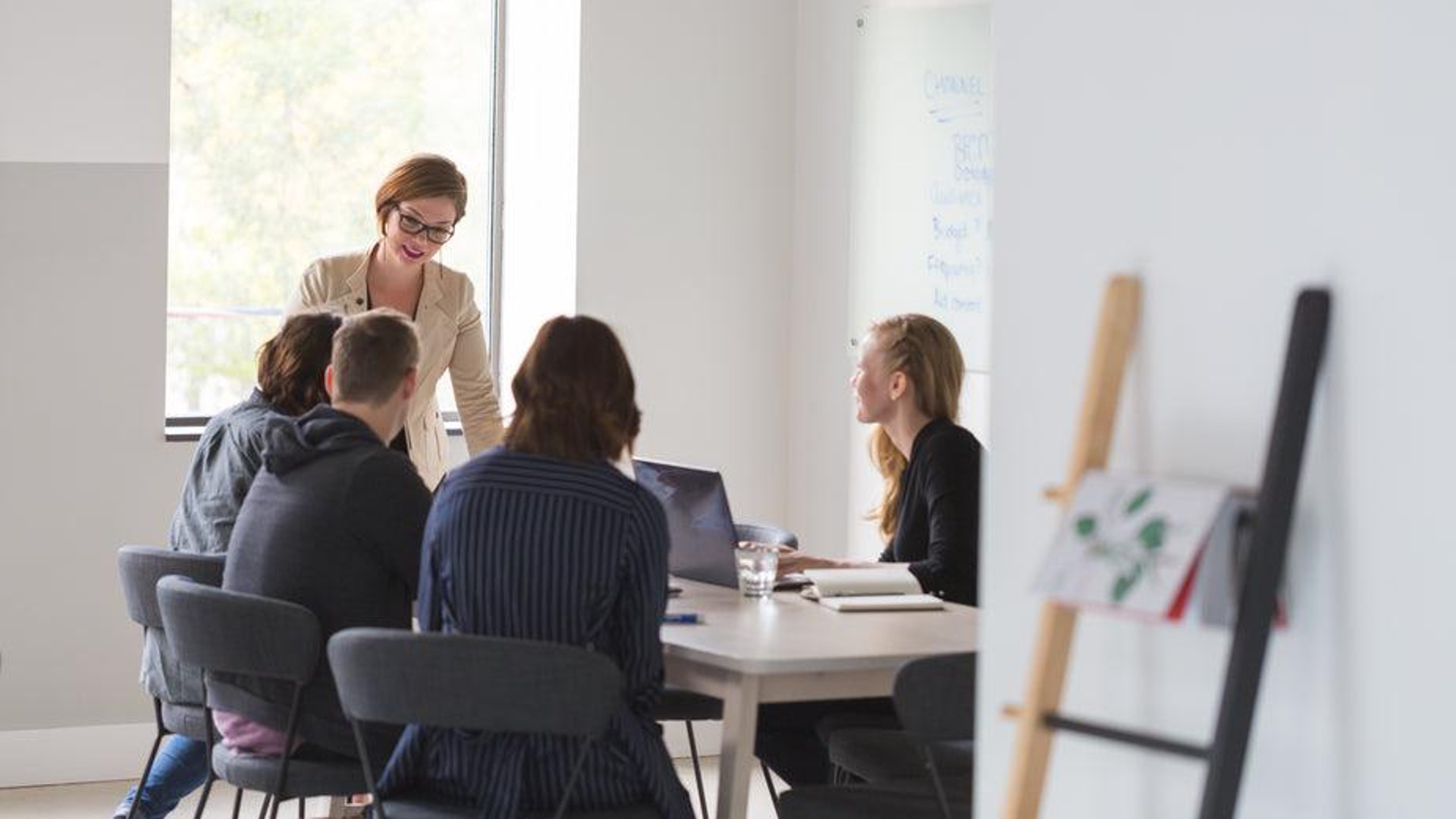 Business meeting in an office